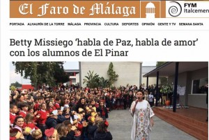 Betty Missiego y el Faro de Málaga y Día de La Paz en El Pinar