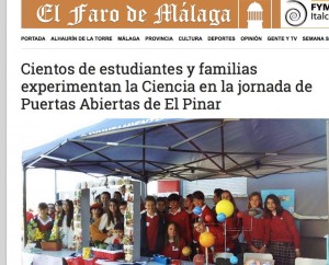 Semana de la Ciencia y Colegio Privado El Pinar y Faro de Málaga